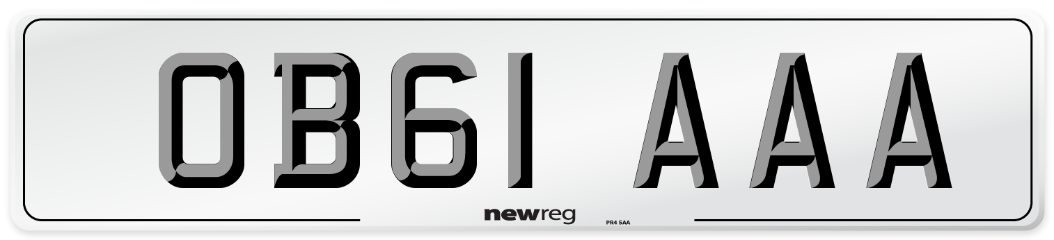 OB61 AAA Number Plate from New Reg